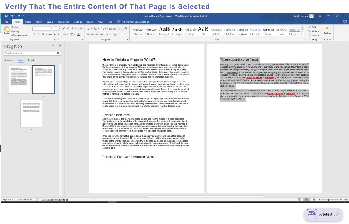Content selection