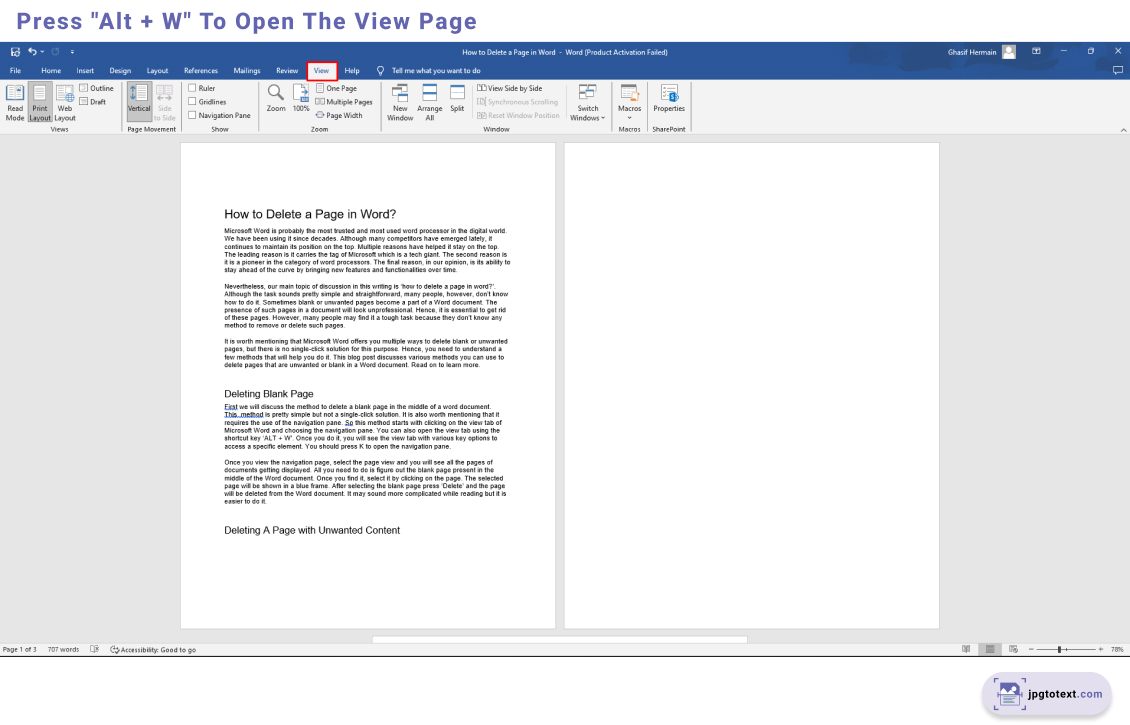 Open View Page